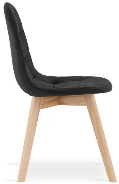 Jedálenská stolička BORA zamat - čierna