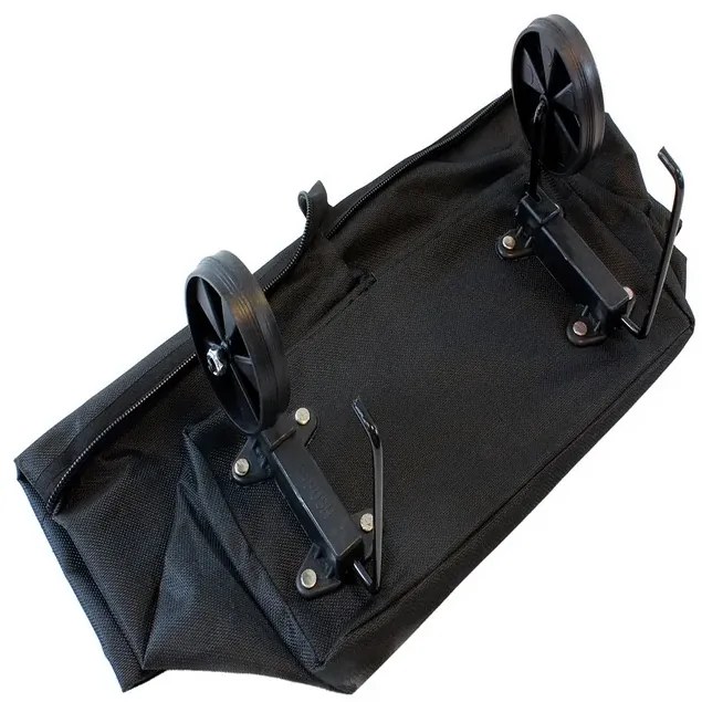 Čierna skladacia nákupná taška na kolieskach