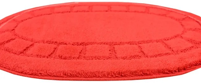 Kúpeľňový koberček Ocean Red červený ovál