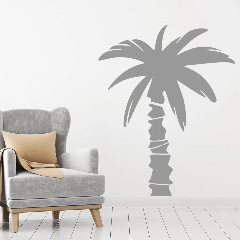Veselá Stena Samolepka Tropická palma Farba: žlutá, Veľkosť: 100 x 79 cm
