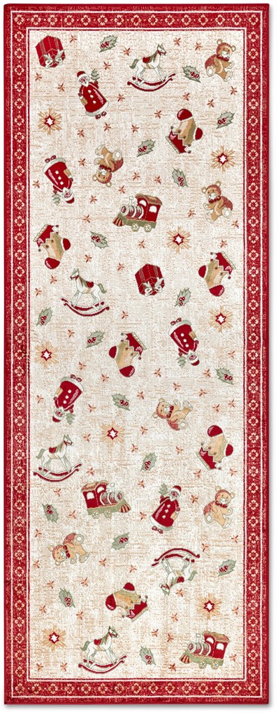 Villeroy & Boch Koberec behúň Toy's delight so strihaným vlasom 106217 Red, Multicolor, 80x200, červená, obývacia izba