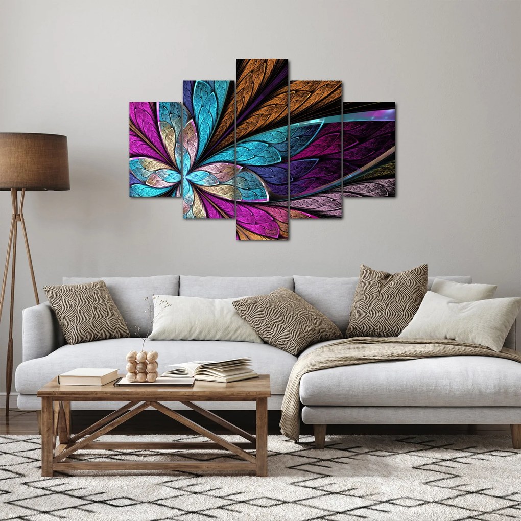 Obraz - Abstrakcia, kvetina (150x105 cm)