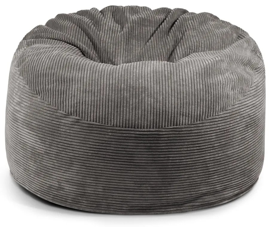 Svetlosivý menčestrový sedací vak Om 110 – SLOWDOWN