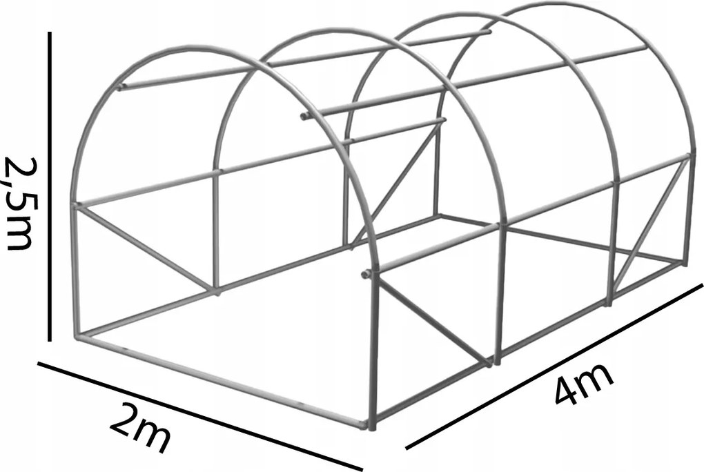 GARDEN LINE Konštrukcia na foliovník 4x2,5 x 2 m GardenLine TUN0341