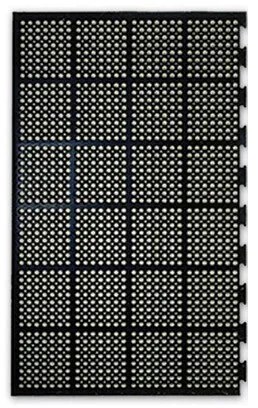Odolná priemyselná gumová rohož, protiúnavová, 1 spoj dlhšia strana, 90 x 150 cm, čierna