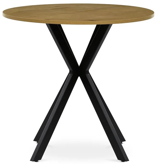 Autronic BONTEC Okrúhly jedálenský stôl 80x80cm, mdf, divoký dub, HT-F4108 OAK Farba: Hnedá