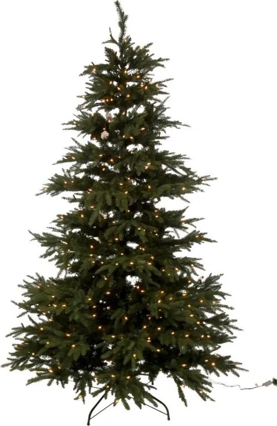 Vianočný stromček s led svetielkami zelený - 225cm