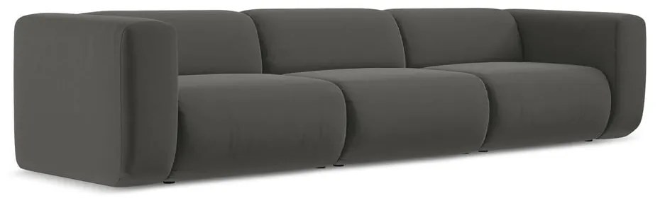 Sivá zamatová pohovka 319 cm Ekahi – Makamii