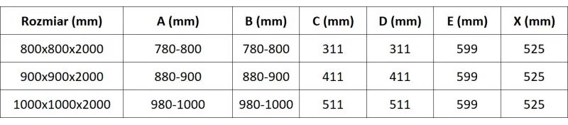 Mexen Exo, päťuholníkový sprchový kút s výklopnými dverami 100 x 100 cm, 6mm číre sklo, chrómový profil, 812-100-100-01-00