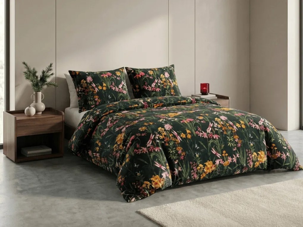 Mikroplyšové obliečky MYSTIC GARDEN tmavozelené Rozmer obliečky: 70 x 90 cm | 140 x 220 cm