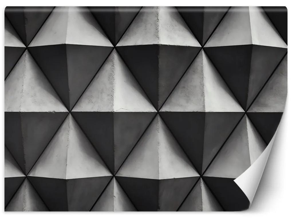 Fototapeta, Geometrické trojúhelníky 3D - 200x140 cm