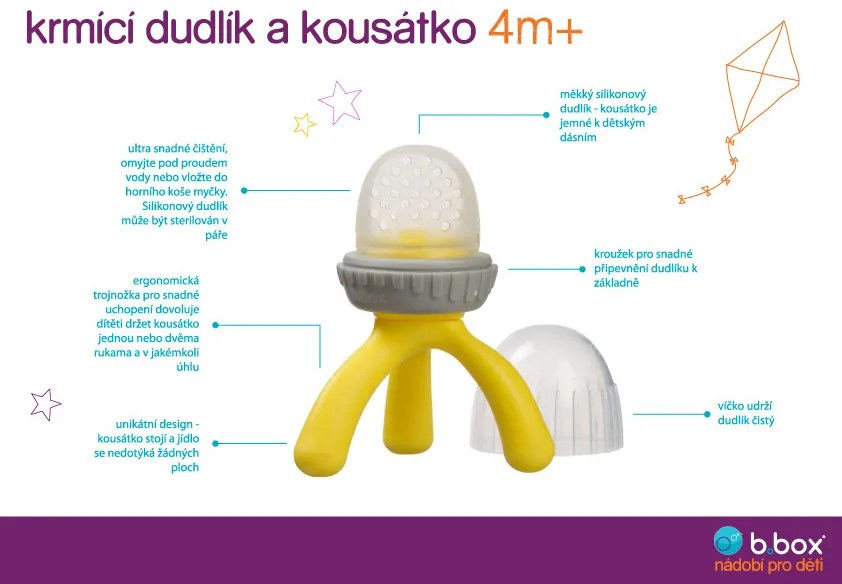 Kŕmiaci cumlík a hryzadielko - svetlomodré