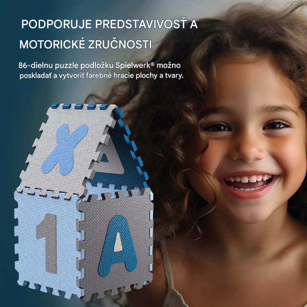 InternetovaZahrada Detská hracia podložka - modrá