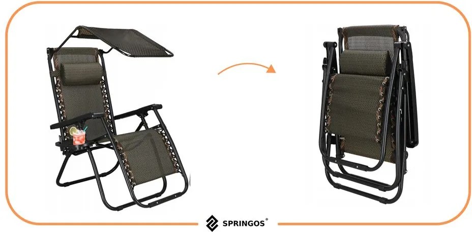 Záhradné lehátko SPRINGOS GC0029