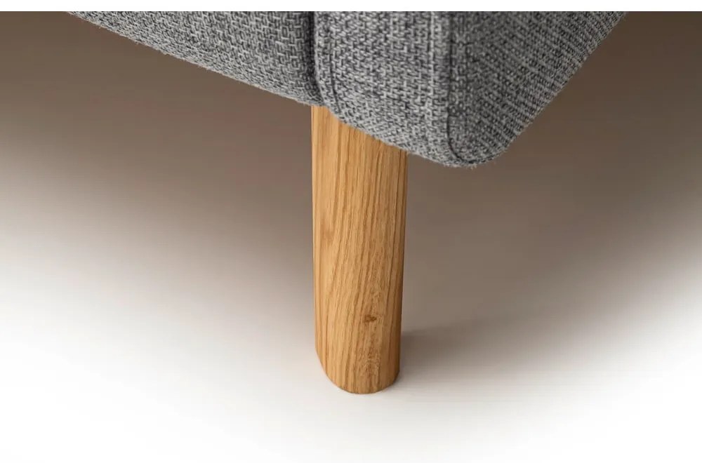 Sivá čalúnená dvojlôžková posteľ s úložným priestorom s roštom 180x200 cm Lotte – Meise Möbel