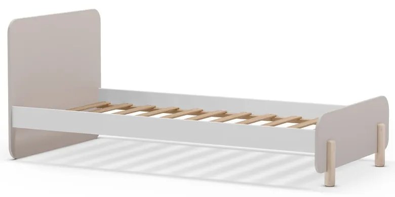 Krémová detská posteľ z borovicového dreva 90x190 cm Nora – Marckeric
