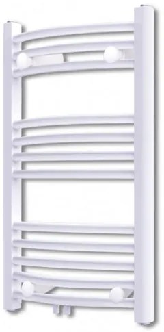 Rebríkový radiátor na centrálne vykurovanie, zaoblený, s bočným a stredovým pripojením 500 x 764 mm-