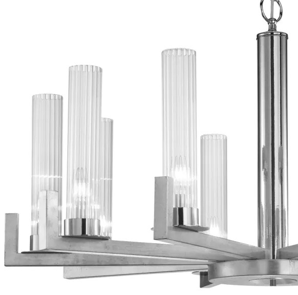 Kolarz 6009.81050 - Luster na reťazi RAGGIO 10xE14/25W/230V striebro