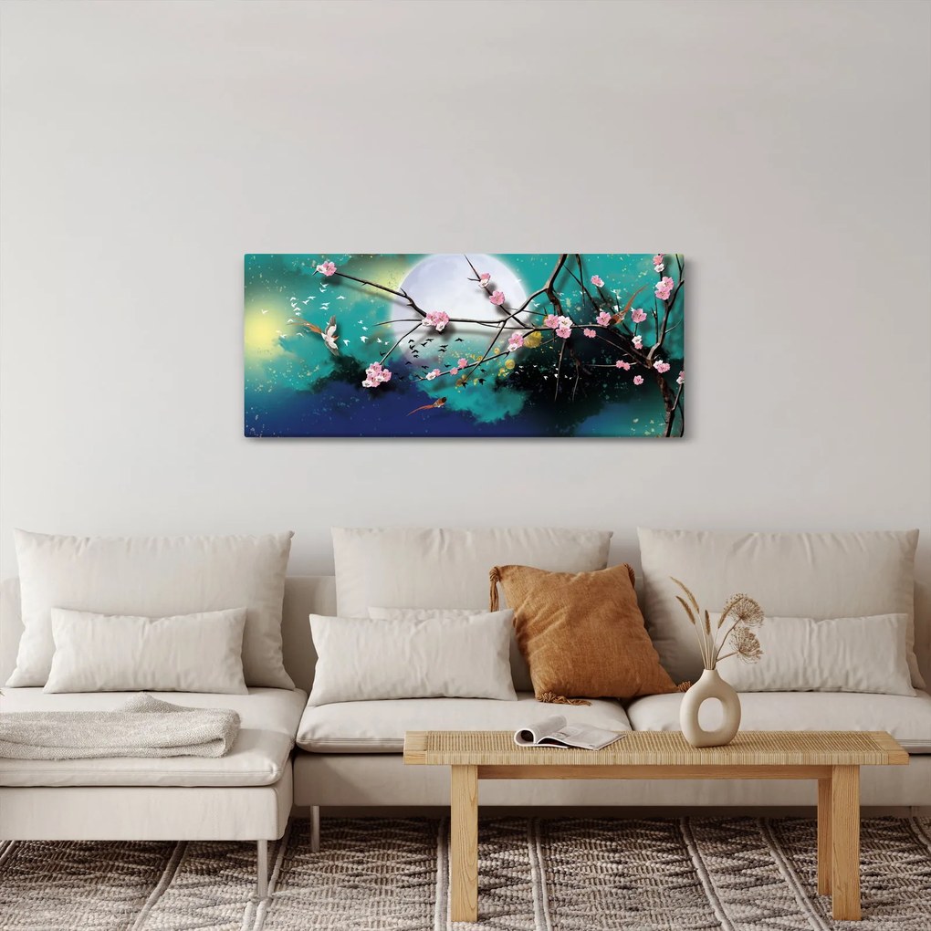 Obraz - Strom, grafika (120x50 cm)