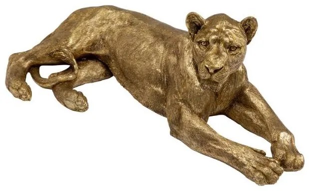 Lion dekorácia zlatá 113 cm