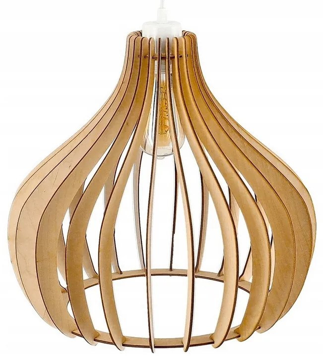 BERGE Drevená závesná stropná lampa Aladdin