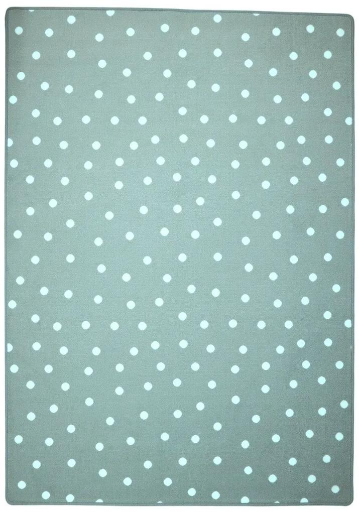 Vopi koberce Kusový detský koberec Puntík mint - 100x150 cm