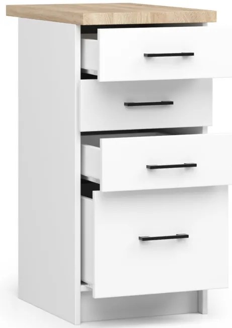 Spodná kuchynská skrinka s doskou OLIWIA S40 SZ4 biela