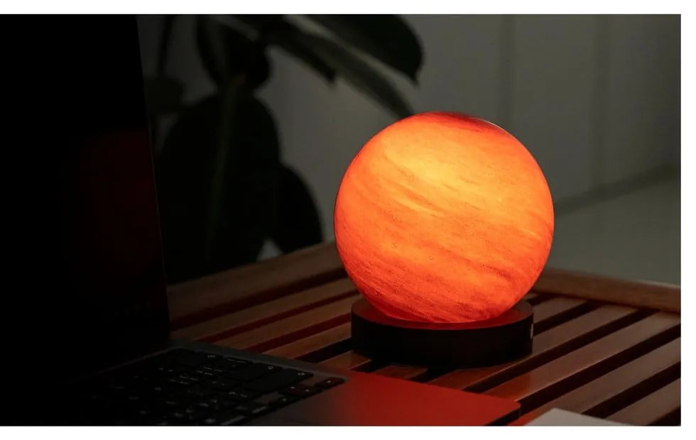 Tmavohnedá svetelná dekorácia na USB ø 12 cm Sand Storm – Gingko