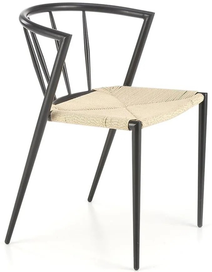 Stolička K515 prírodné/čierna