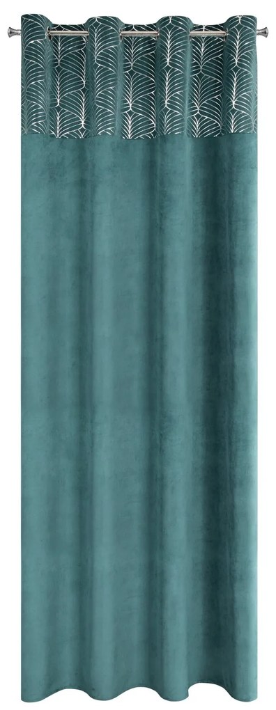 ZATEMŇOVACÍ ZÁVES NA KRÚŽKOCH LINDI 140X250 CM TYRKYSOVÁ