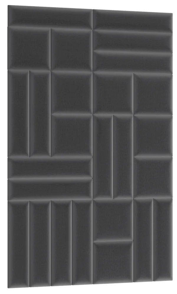Čalúnený panel na stenu Quito 30x30 cm - čierna