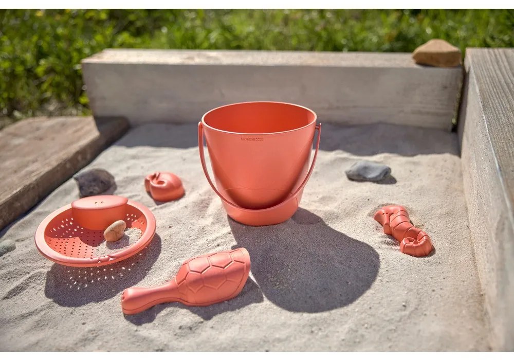 Súprava hračiek do piesku - 5 ks - ružová