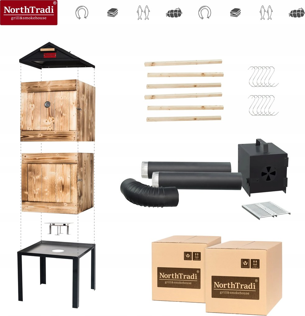 TRENDIE Udiareň XXL drevená s kovovou strechou