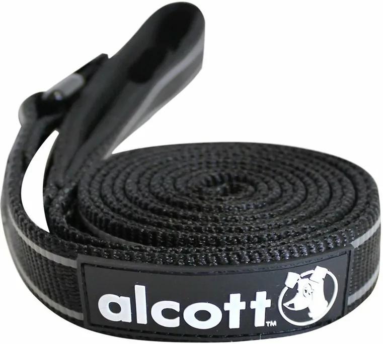 Alcott reflexné vodítko pre psy čierne, veľkosť L