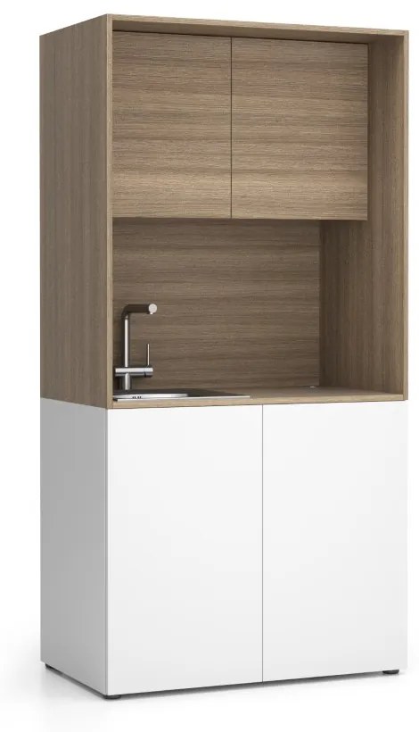 Kuchynka NIKA s drezom a batériou 1000 x 600 x 2000 mm, dub prírodný, ľavé