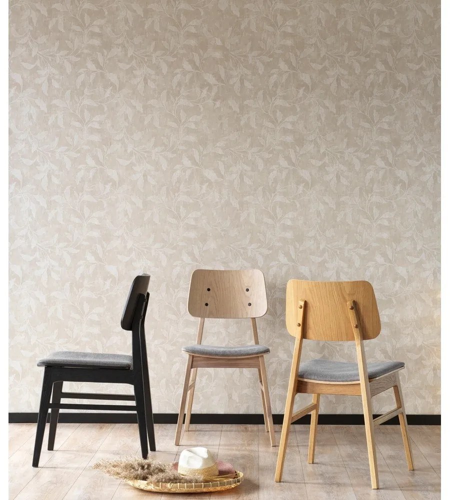 Čierna jedálenská stolička s tmavosivým sedákom Rowico Nagano