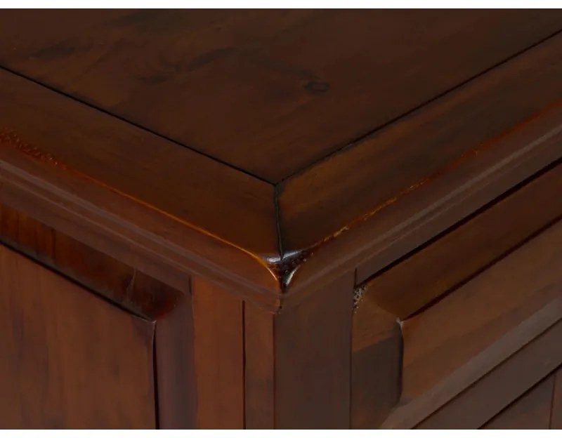 furniture-nabytek.cz - Masívna komoda Catana z borovice, lakovaná, hnedá – 75×44×115 cm