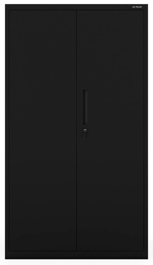 Kovová skriňa MEGAN – čierna, bez zásuvky, 160 cm