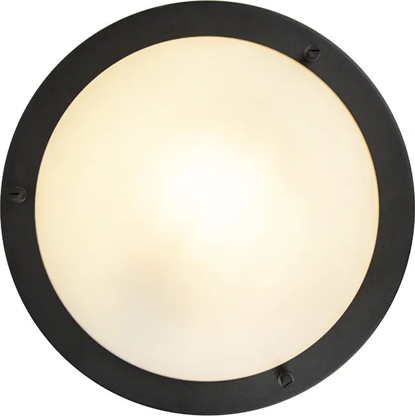 Moderné nástenné svietidlo čierne 31 cm IP44 - Yuma