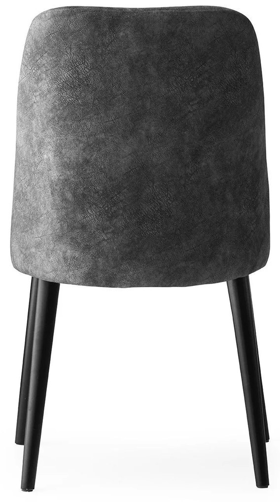 Súprava 4 ks jedálenských stoličiek Dallas z masívu v antracitovej sivej farbe