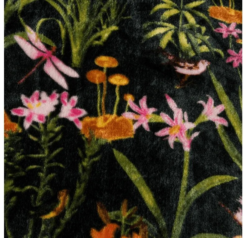 Mikroplyšová deka MYSTIC GARDEN, tmavozelená Rozmer: 200 x 220 cm