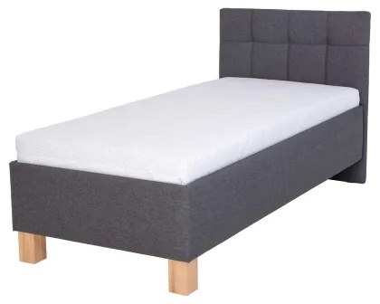 Čalúnená posteľ s úložným priestorom bez matraca MARIA ONE 90x200 cm sivá