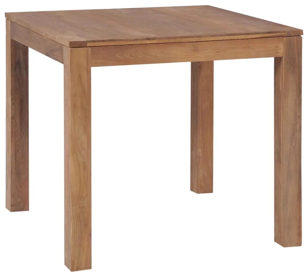 vidaXL Jedálenský stôl z masívneho teakového dreva s prirodzeným povrchom 82x80x76 cm
