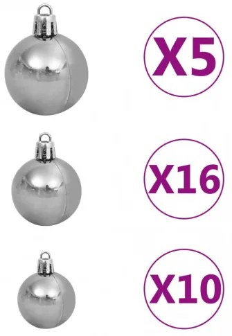 vidaXL Vianočná girlanda s LED a súpravou gulí zelená 20 m PVC-