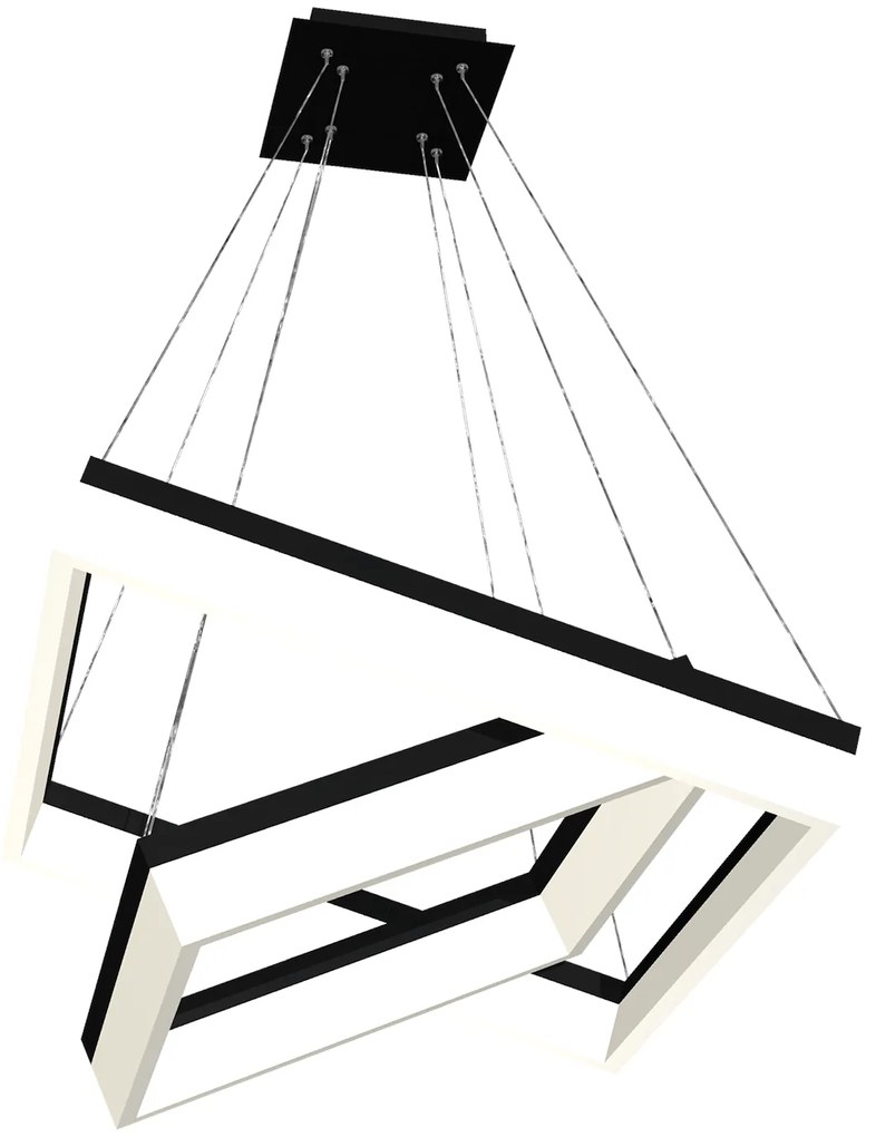 Závesné LED svietidlo Nero, 2x LED 80w, 4000k, b