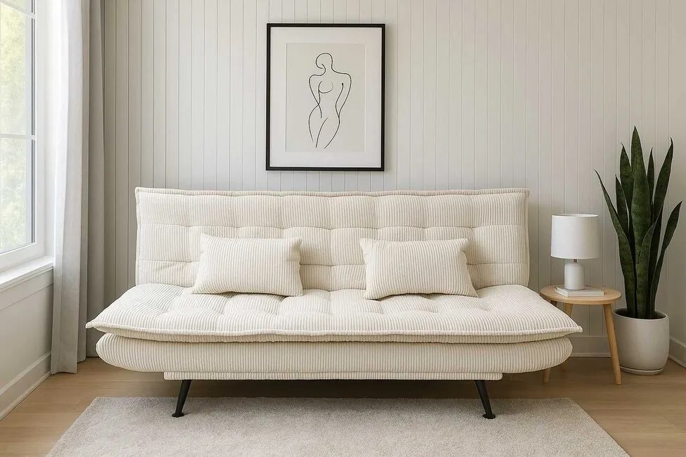 Moderná rozkladacia pohovka Arvik béžová menčester 195cm