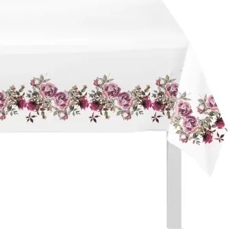 Obrus Ruže 130x160 cm, biely%