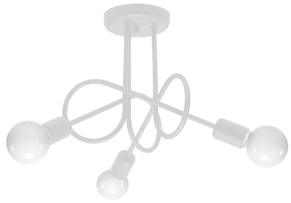 Sollux SL.1431 - Prisadený luster LOOP 3xE27/15W/230V biela