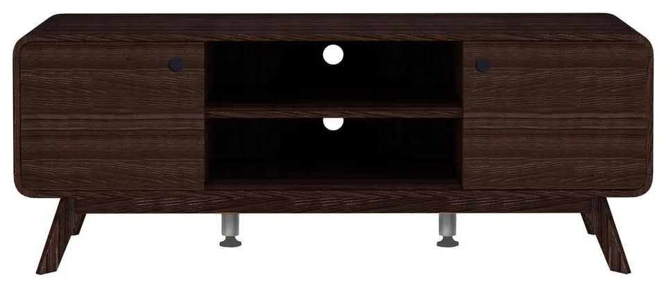 Hnedý TV stolík v dekore orecha 140x53 cm Caitlin – Støraa