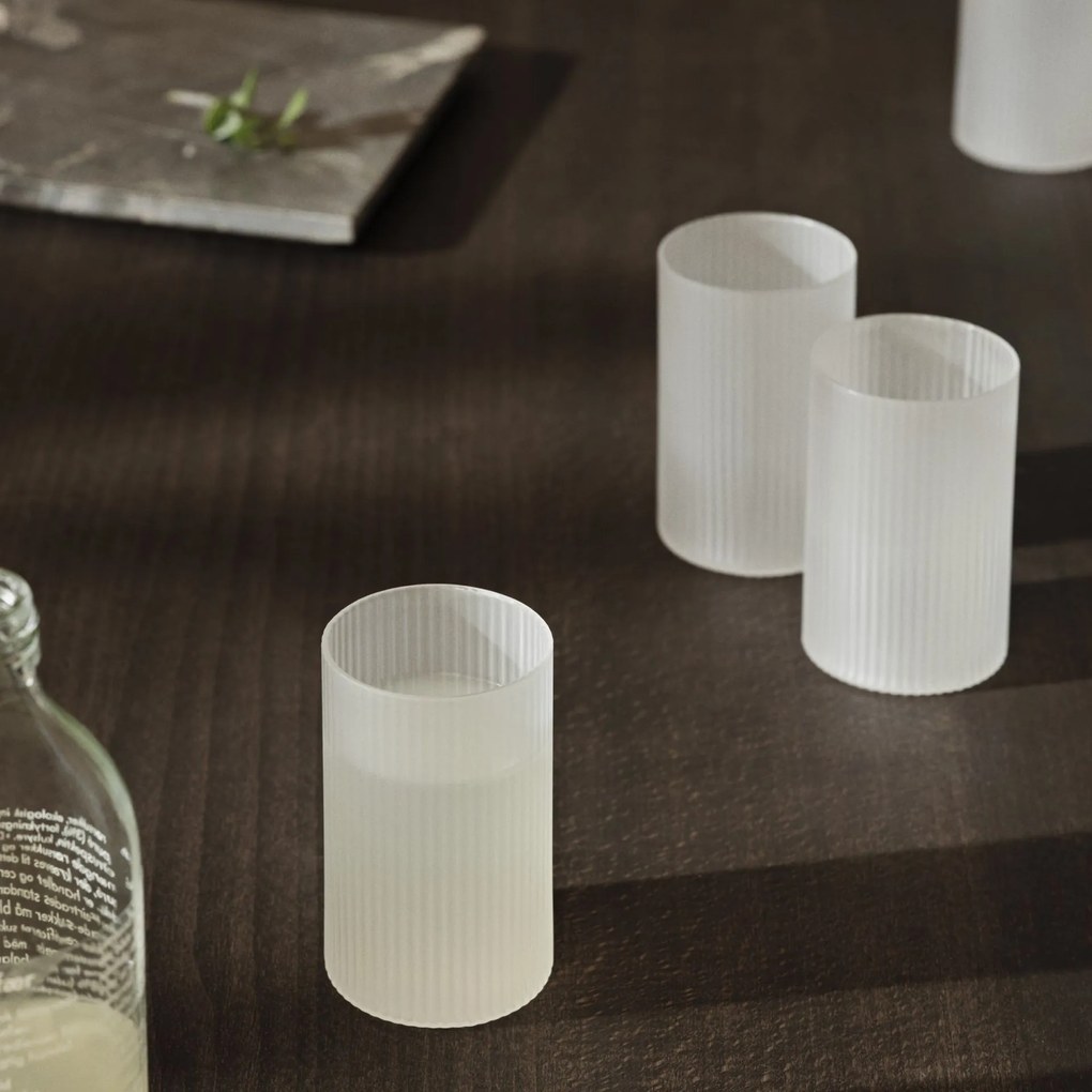 Ferm Living Poháre Ripple Frosted Verrines 140 ml – set 4 ks